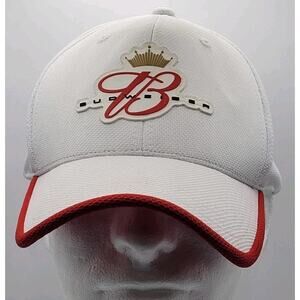 Budweiser 8 Dale Jr White Hat Red‎ Trim NASCAR Chase Authentics B Crown